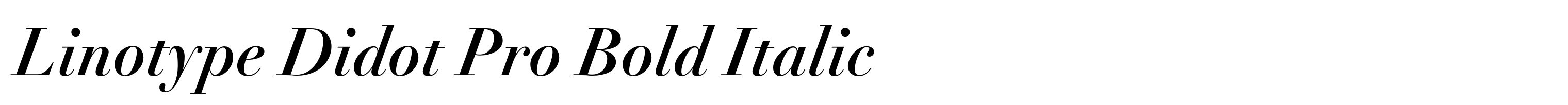 Linotype Didot Pro Bold Italic